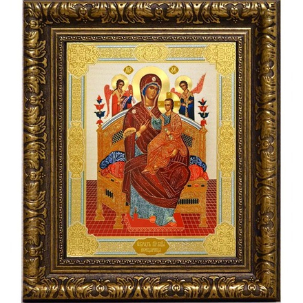 Всецарица. Икона Божьей Матери в раме. 23 х 28 см