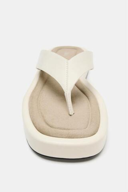 ZARA БОСОНОЖКИ НА ПЛАТФОРМЕ, БЕЛЫЙ