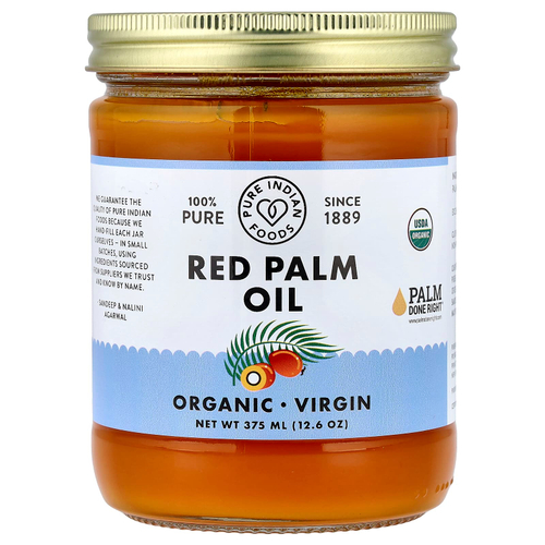 Pure Indian Foods, Красное пальмовое масло, 375 мл (12,6 унции)