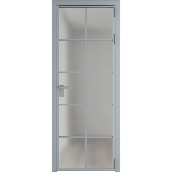 Алюминиевая дверь 4AG серебро остеклённая