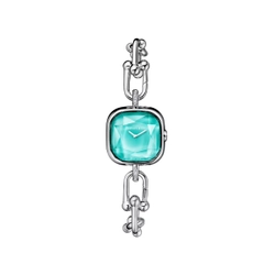 Часы - браслет из серебра 925 с бриллиантами ,Tiffany 💠Hard Wear watch blue