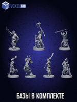 Кровавые охотники Набор для настольных игр ДнД (DnD),Pathfinder, НРИ. Масштаб 32 мм (1:56). Миниатюр;
