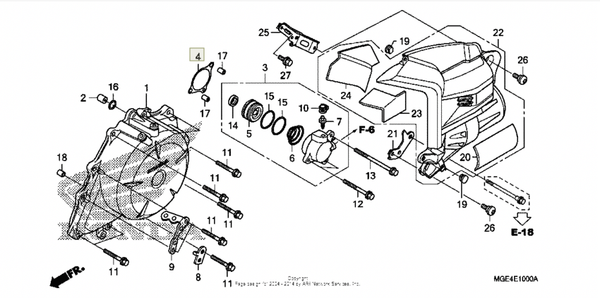 Honda Прокладка 22862-MGE-000