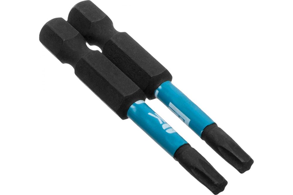 Биты профессиональные, торсионные, сталь S2, 1/4" Е TORX 20 х50 (2шт.), (уп.)
