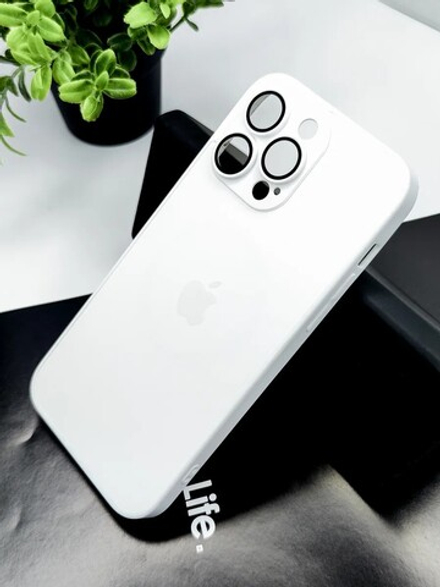 Чехол стеклянный с MagSafe, на iPhone 14 Pro Max, Silver