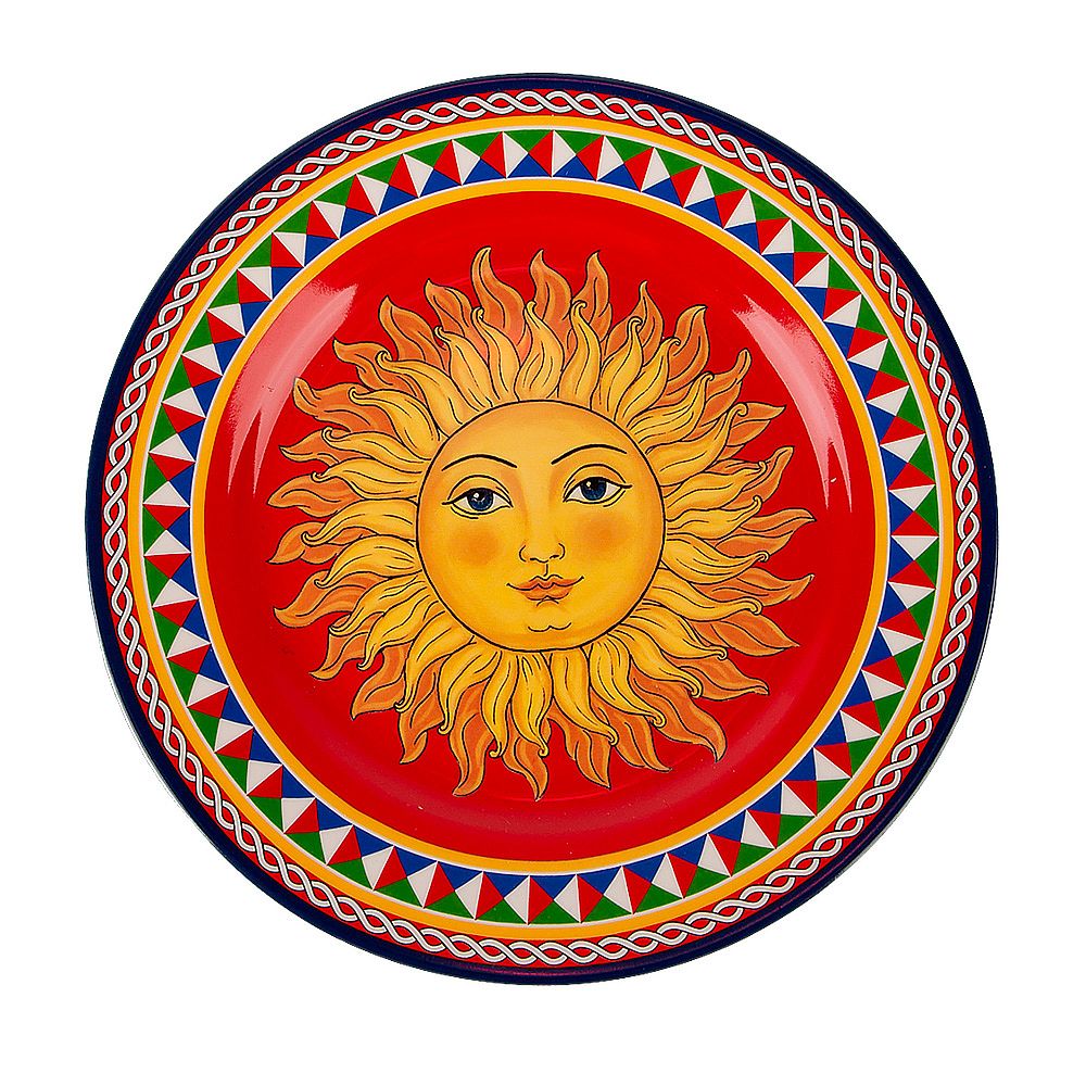 Набор тарелок 4 шт "Sicilia Sole" d=19см (фарфор) (подарочная упаковка)