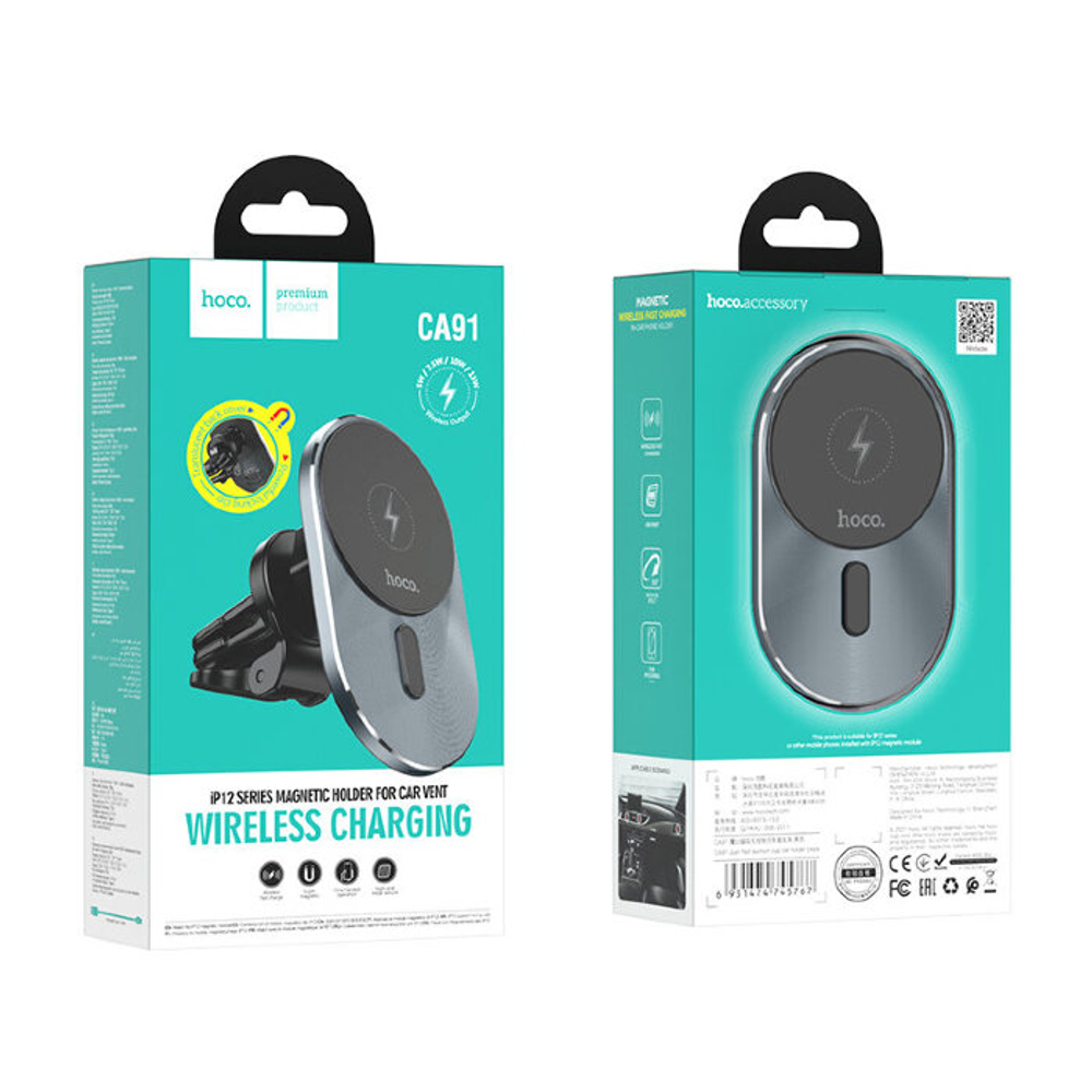 CA91 Magic magnetic wireless fast charging car holder