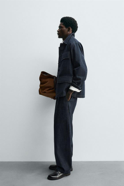 ZARA ДЖИНСЫ ЧИНОС BARREL FIT, ИНДИГО