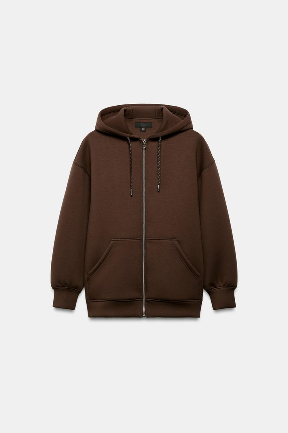 ZARA ХУДИ НА ШНУРКАХ, КОРИЧНЕВЫЙ