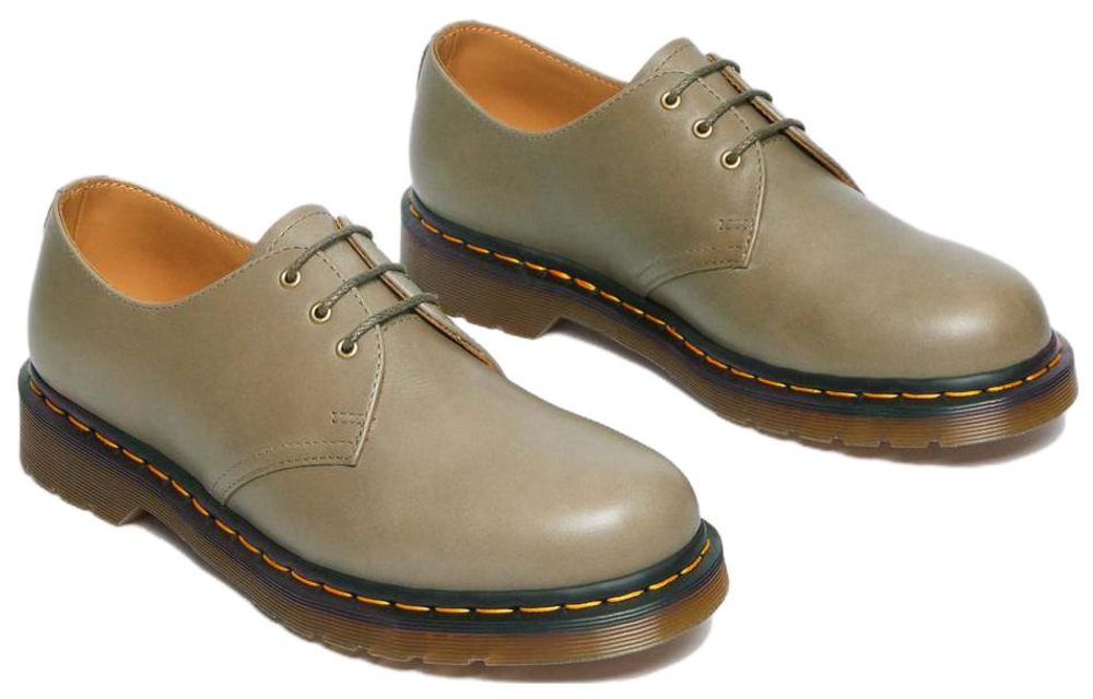 Dr.Martens 1461 Leather Casual Leather Shoes Men"s Olive