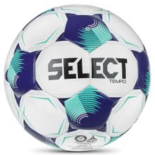 Мяч футб. SELECT Tempo TB V26, 0574071003, р.4, FIFA Basic, 32пан, ПУ, термосш, бело-сине-бирюзовый