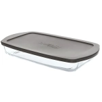 Форма для запекания с серой пл.крышкой 1950 мл (336*190*50 мм) (1205850)