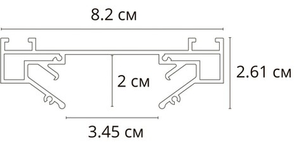 Профиль для накладного шинопровода Arte Lamp TRACK ACCESSORIES