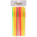 Трубочка для коктейля 8*260мм в наборе 25 шт цветная