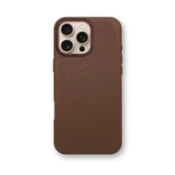 Чехол для iPhone 16 - Зернистая кожа - коричневый