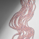 Хрустальные бусины "Марказит" с эффектом иризации, оттенок "Пудровый", 4,3*3,5мм, рондель