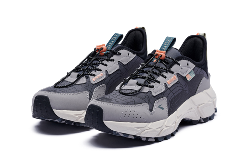 361° Slip Resistant Abrasion Resistant Low top Outdoor Shoes Men"s Zinc Iron Gray