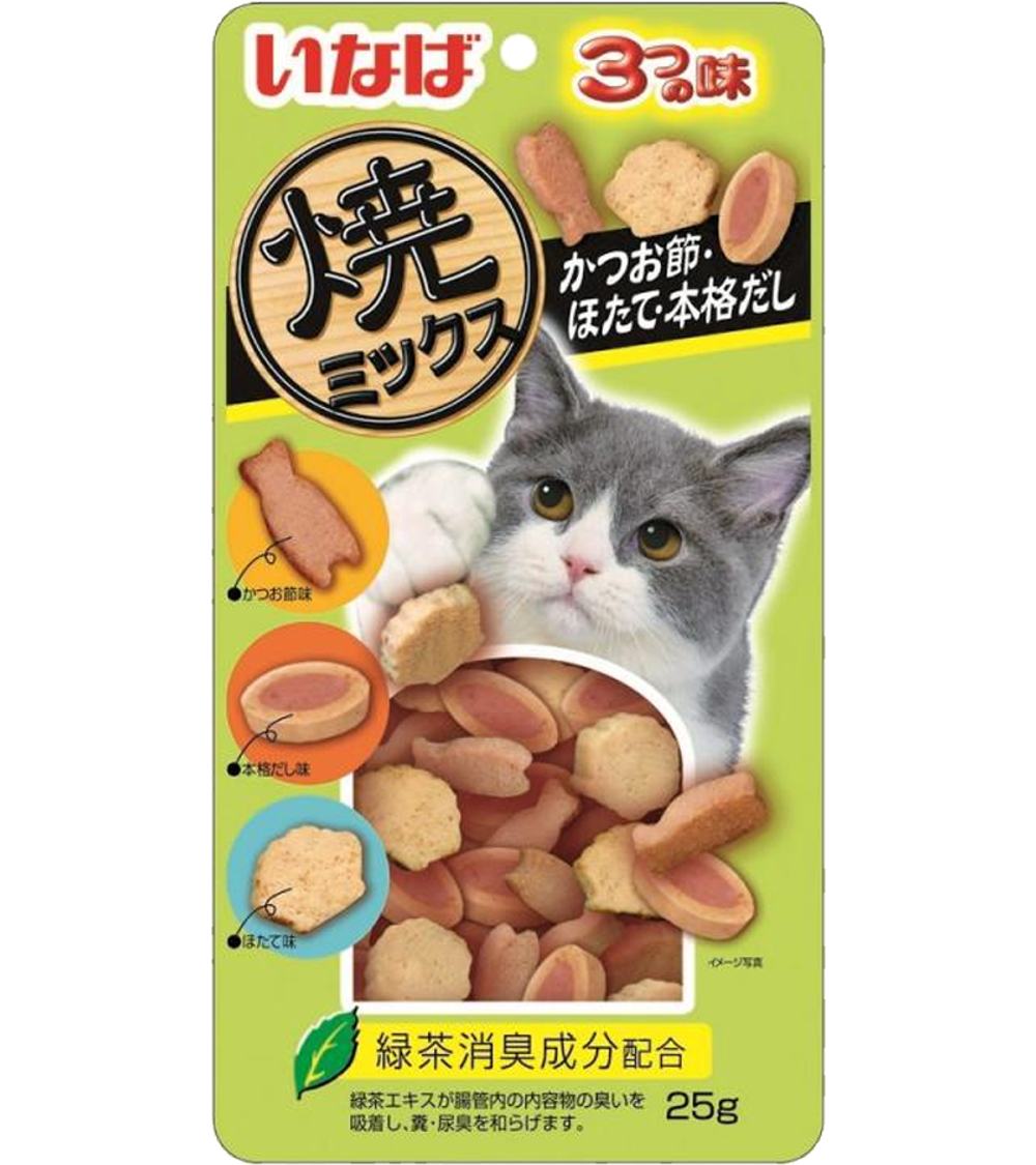 Inaba Yakimiksu ассорти со вкусом кацуобуси, морского гребешка и наваристого бульона 25гр.