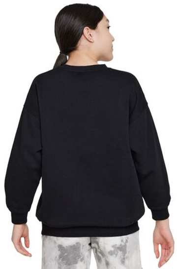 Кофта для девочки теннисная  Nike Kids Sportswear Club Fleece Oversized - черный