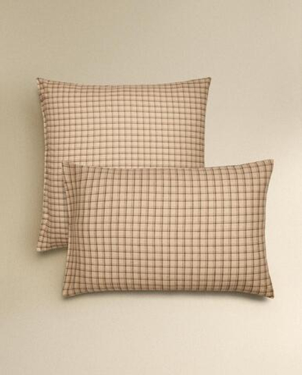 Zara Home - Клетчатая фланелевая наволочка 80x80 см