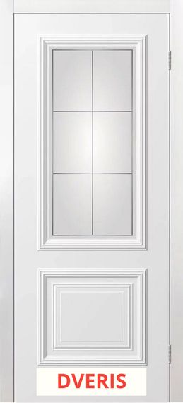 Межкомнатная дверь Симпл-6 ПО (Белая эмаль)