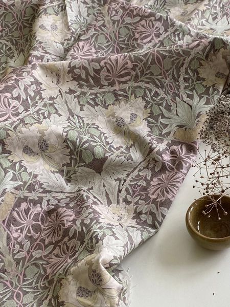 Уильям Моррис Honeysuckle #4, 100% хлопок, Handmade Fabrics 3