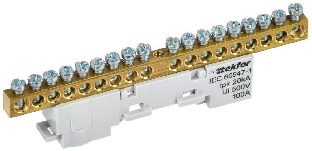 Шина L &quot;фаза&quot; неизол. на универс. держ. 6х9-18-Ср TEKFOR IEK TF-NN10-18-DL-K03