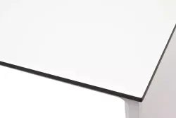 "Малага" обеденный стол из HPL 90х90см, цвет молочный, каркас белый