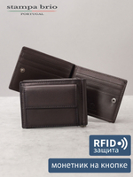 700 R - Зажим для купюр с монетником на кнопке и RFID защитой