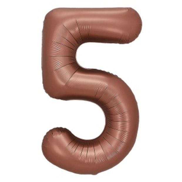 Шар 32'' / 81 см "Цифра 5" Шоколадный (БГ-60)