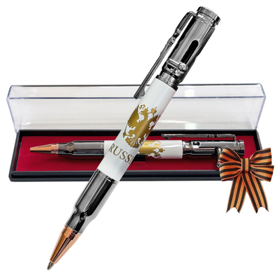 Ручка патрон "RUSSIA" с гербом РФ