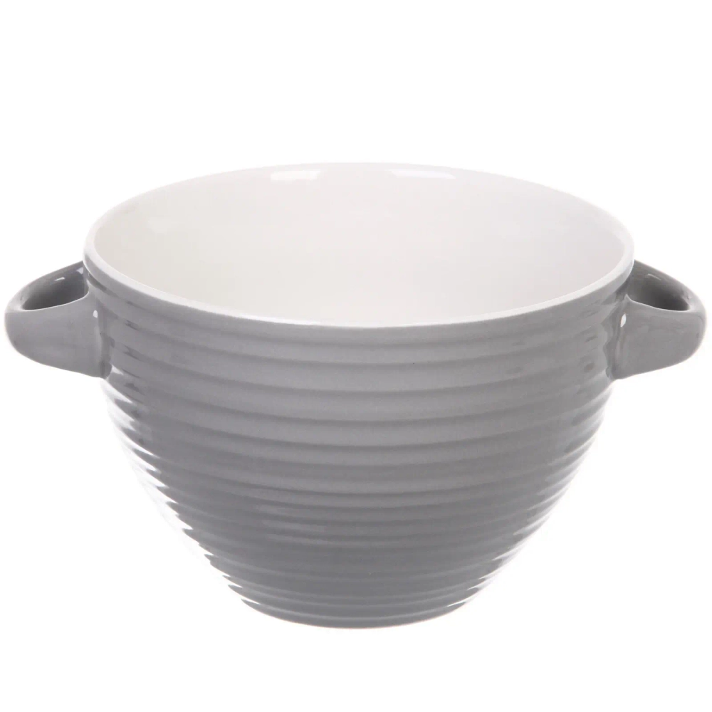 Бульонница керамическая 750мл «Полоски», микс цветов