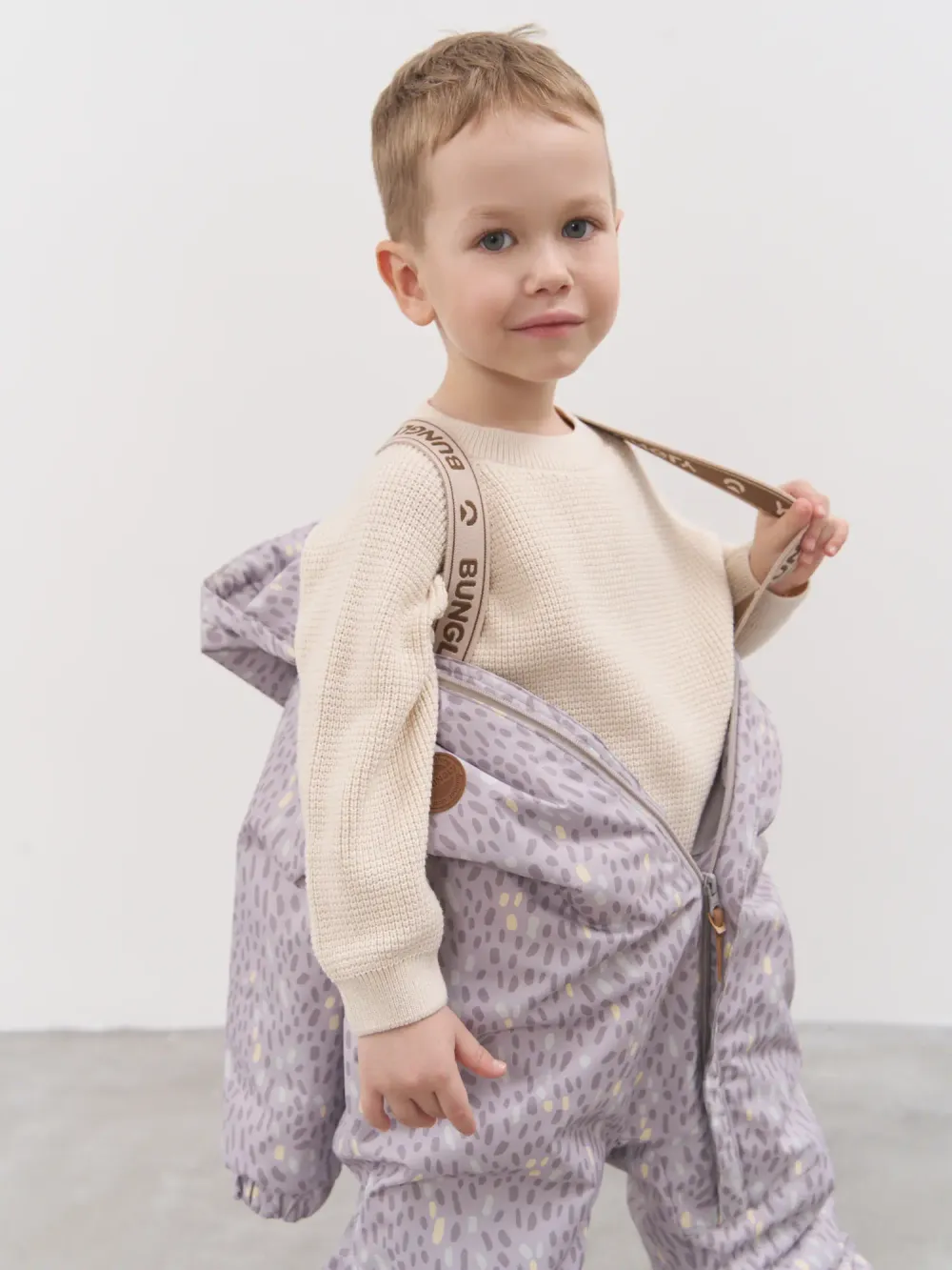 Комбинезон демисезонный мембранный "Солнечные зайчики - серый" 0+