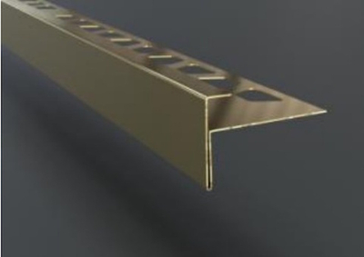 Профиль для защиты ступеней, латунь шлифованная