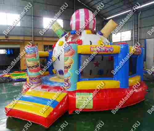 Надувной скалодром "Мороженое" 5*5*3,5 м