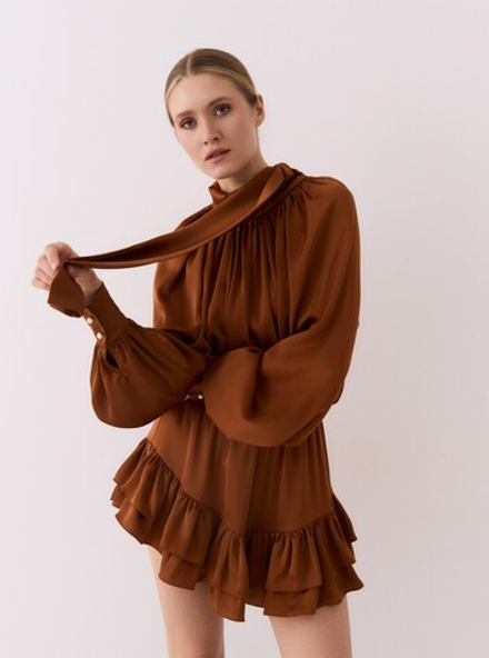 Юбка в стиле бохо, цвет корица