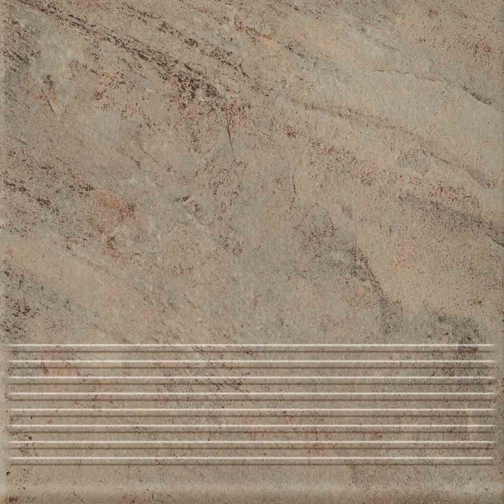 Ceramika Paradyz - Mattone Pietra Beige - Ступень с насечками рядовая 300x300