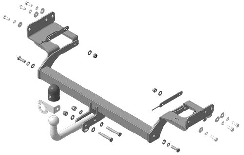 Фаркоп АвтоСтандарт Hyundai Tucson, Kia Sportage 2016-2021 (оцинк. Шар)(паспорт и сертификат в комплекте)(без электрики) H106A