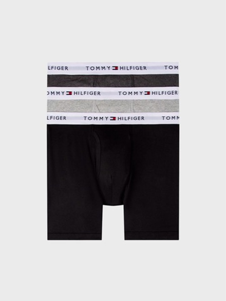 Трусы боксеры-брифы Tommy Hilfiger Cotton Classics 3-Pack Grey Heather