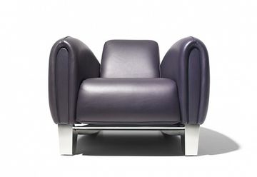 кресло BUGATTI armchair ( кожа) (by Steel Arts)