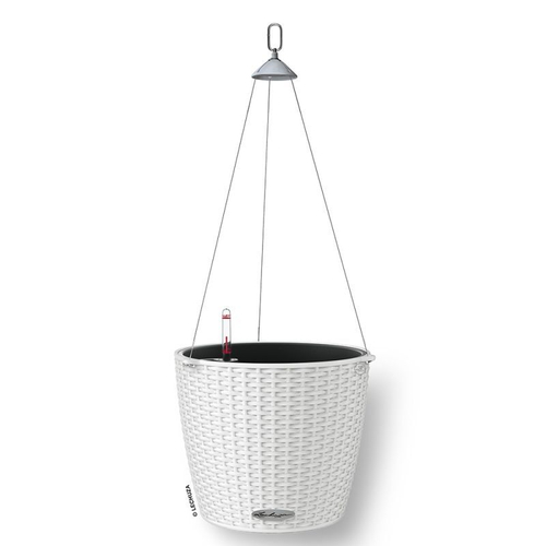 Кашпо Lechuza "Nido Cottage Complete white" (пластик), D27xH23 см