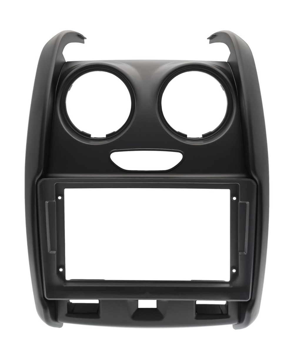 Комплект рамки с разъёмами 9" Renault Duster 1 2015-2020, Lada Largus 2021+ (мультируль/джойстик) большая МАТ - Car-Smart 7088TB