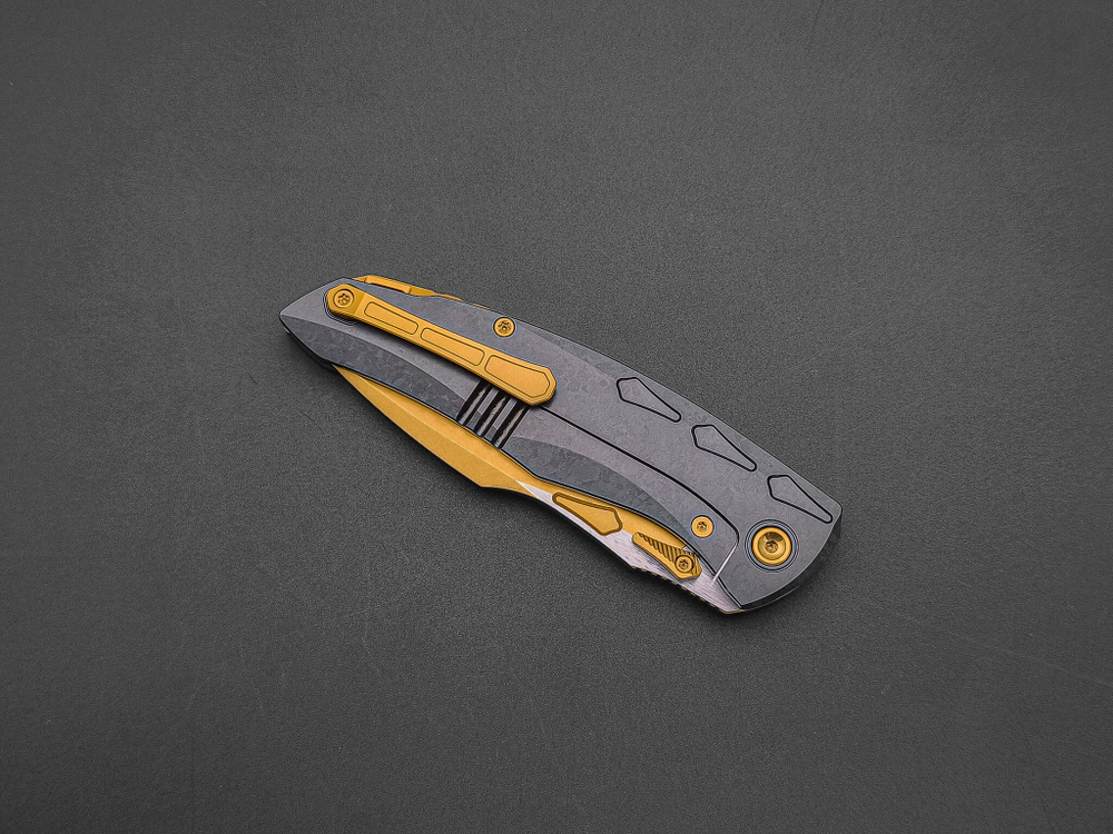 Складной нож Krotos [T14N TiN StoneWash CrystalTi DLC]