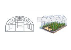 Теплица Арочная с каркасом 20х40 плотность 0.55