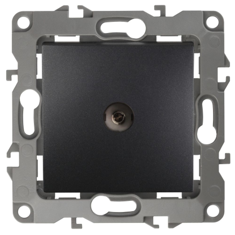 12-3102-05 ЭРА Розетка TV проходная, IP20, Эра12, антрацит