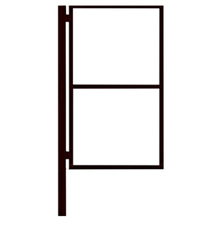 Калитка садовая (каркас) (со столбом 60х60 / 2,0 / 1,5 / 1,0 / петли гаражные 22/180 мм - 2шт / лева