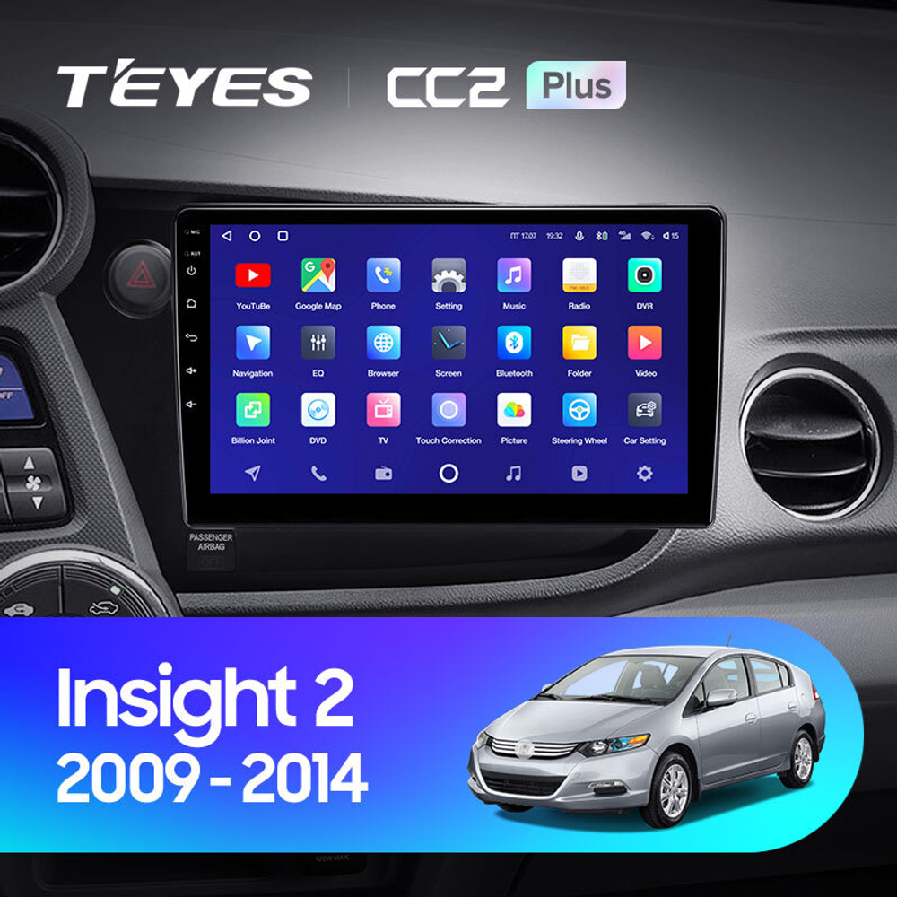 Teyes CC2 Plus 9" для Honda Insight 2 2009-2014