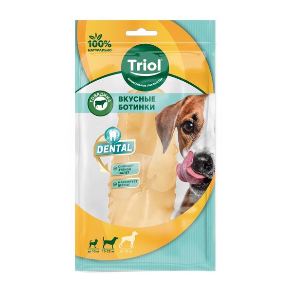 Ботинок вкусный Triol DENTAL для собак, 13,5см (уп.1шт.)