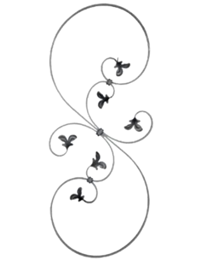 Декоративная панель из стали 870*320 мм, р-р материала П12 x6, вес 2,1 кг