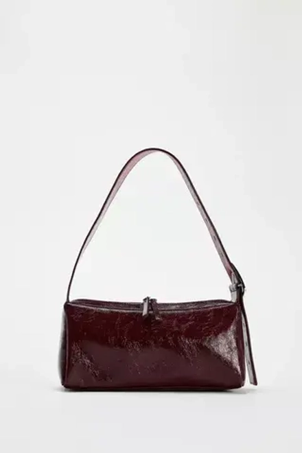 ZARA СУМКА С ПРЯЖКОЙ, ГРАНАТОВЫЙ